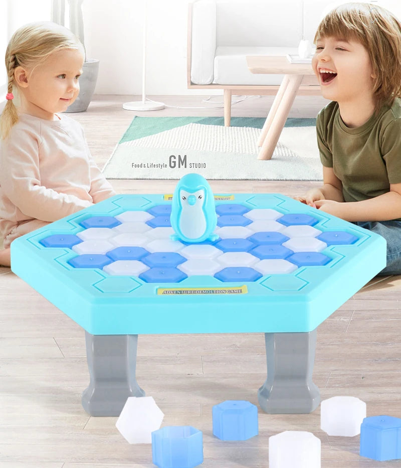 Mini Kids Save Penguin Ice Block Breaker Trap Toys