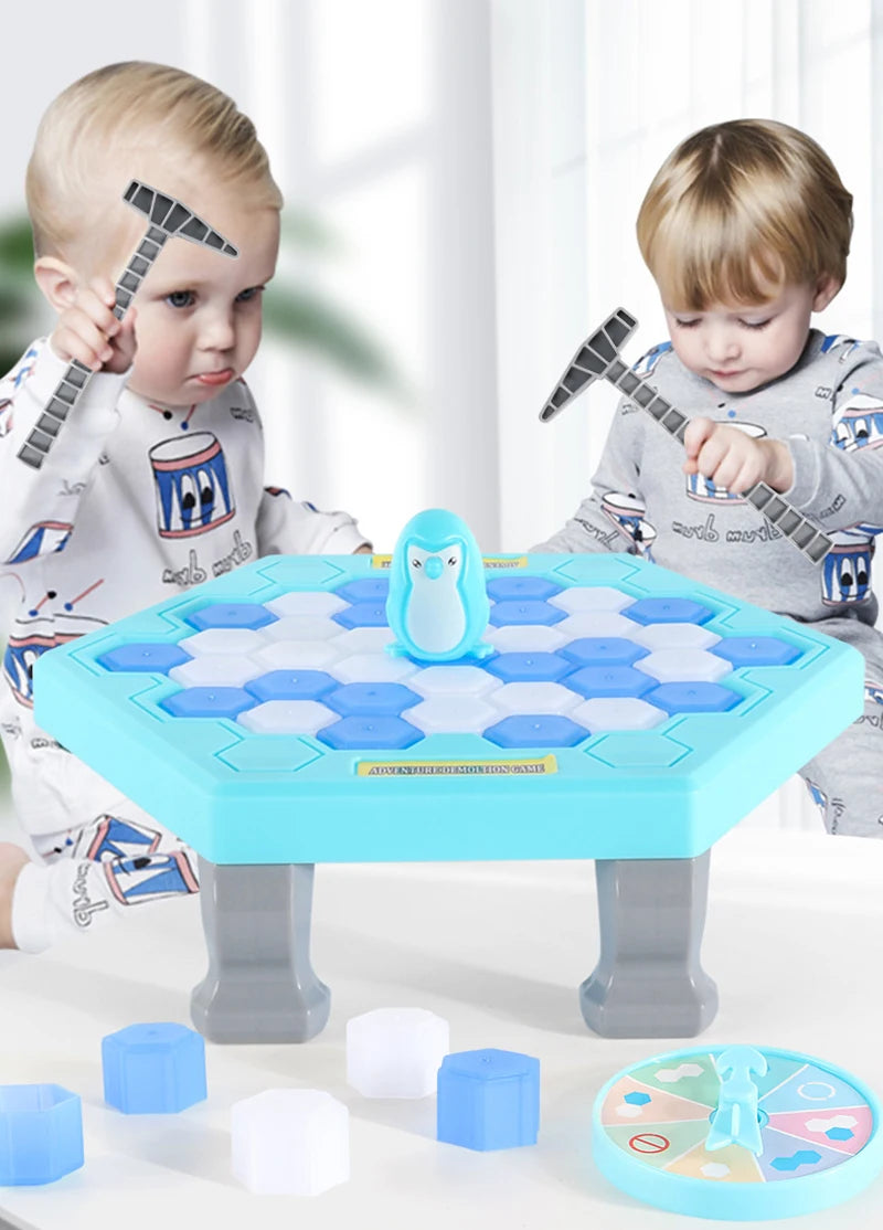 Mini Kids Save Penguin Ice Block Breaker Trap Toys