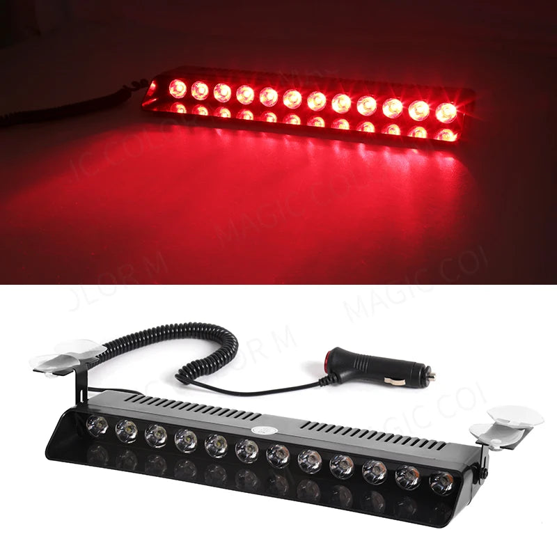 12 LED Car Strobe Light Flash Warning Signal Waterproof