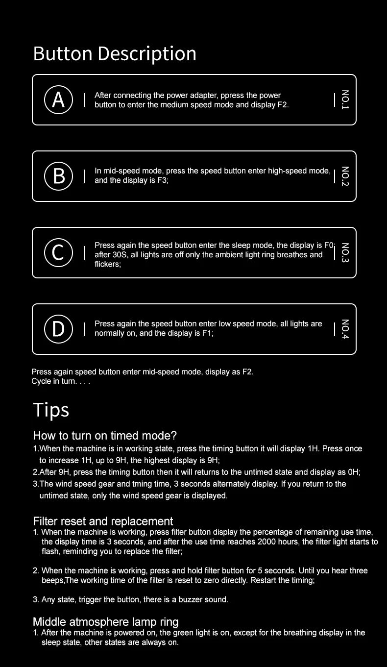 Smart Control Air Purifier For Home