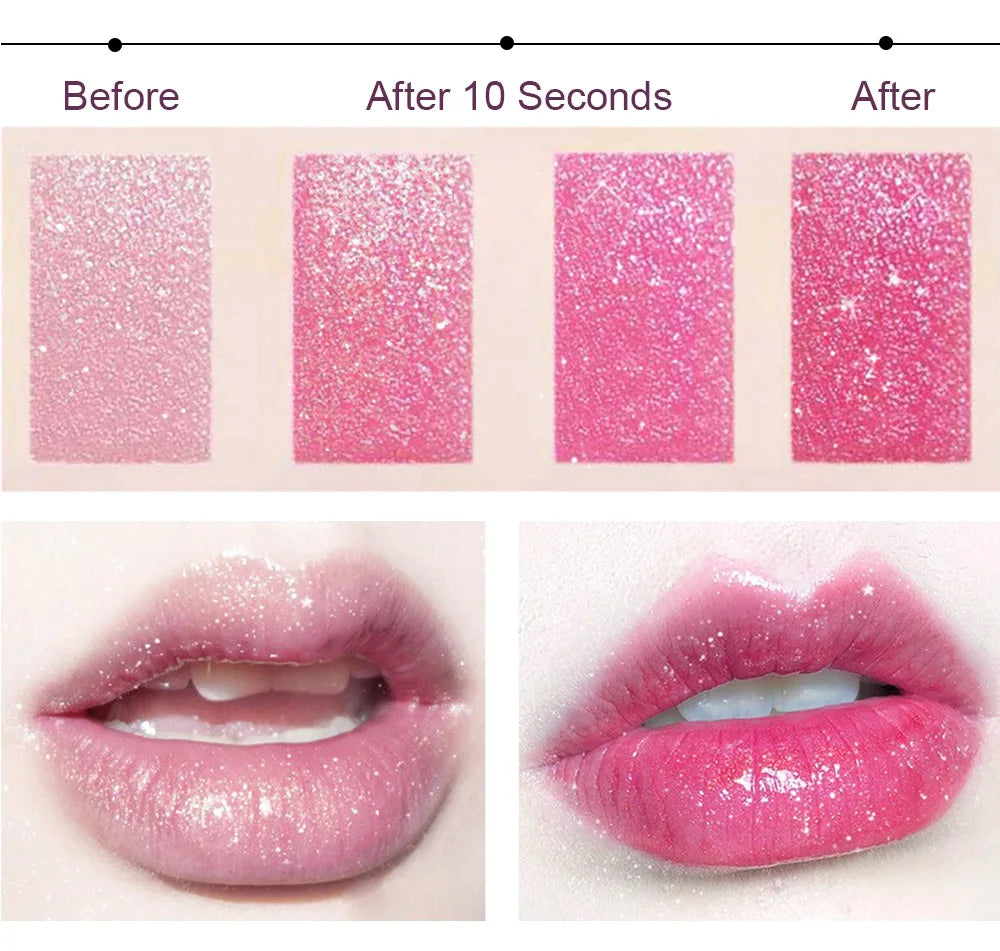 Temperature Color Changing Glitter Lipstick