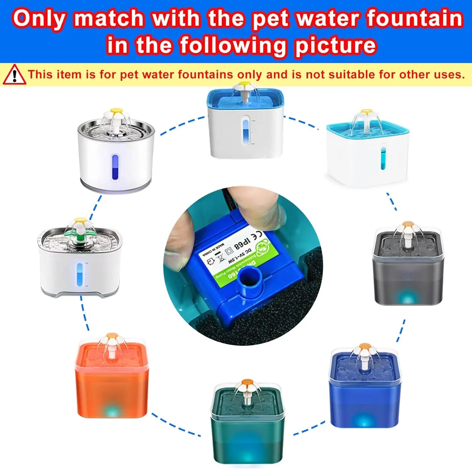 led light pet water fountainled light pet water fountainled light pet