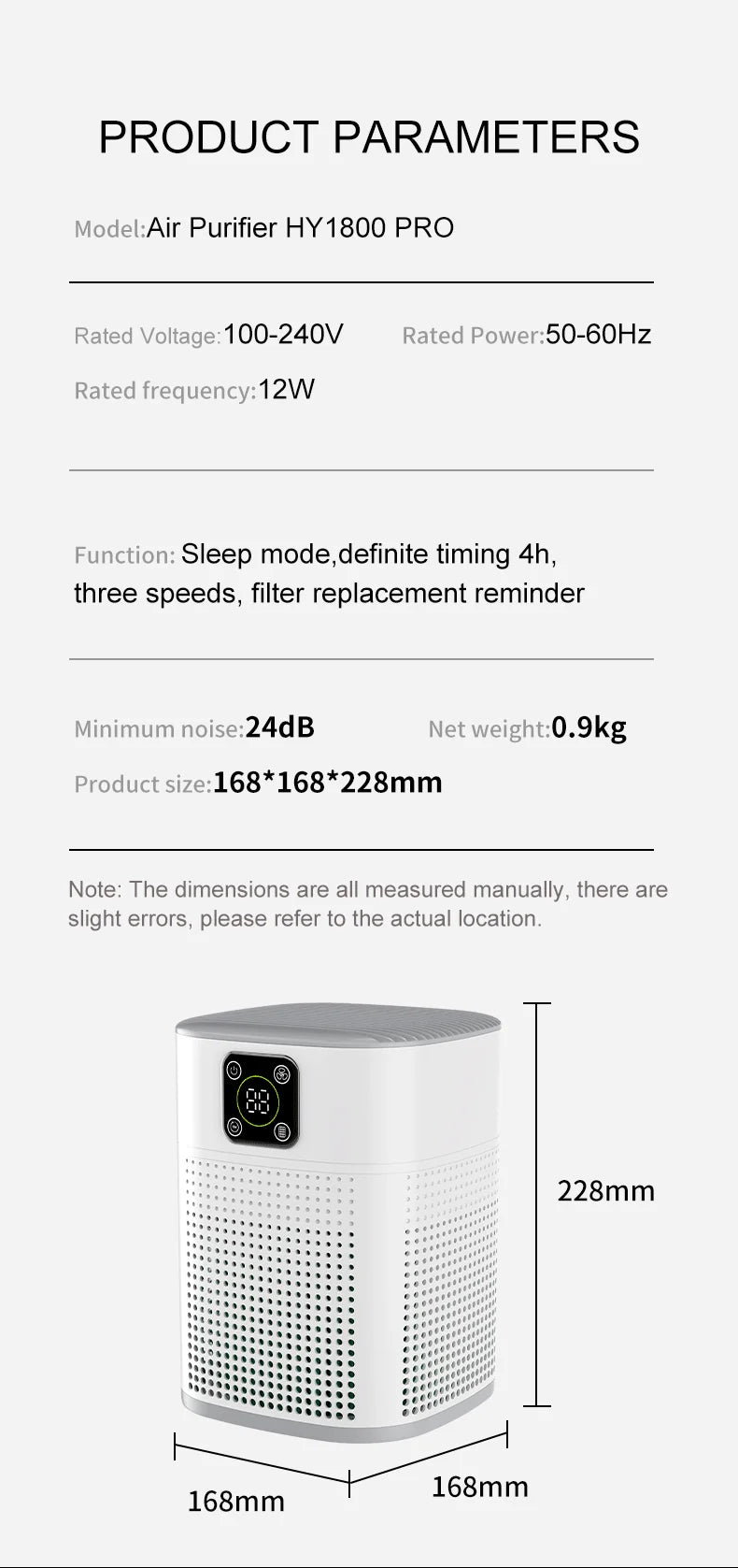 Smart Control Air Purifier For Home