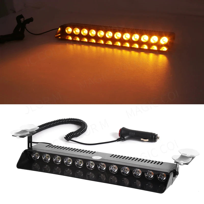 12 LED Car Strobe Light Flash Warning Signal Waterproof