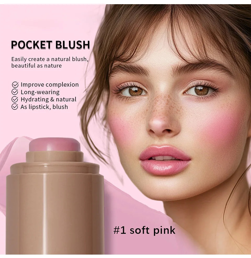 Portable Pocket Blush Soft Natural Flushed Makeup Look Hot