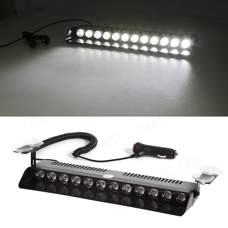 12 LED Car Strobe Light Flash Warning Signal Waterproof