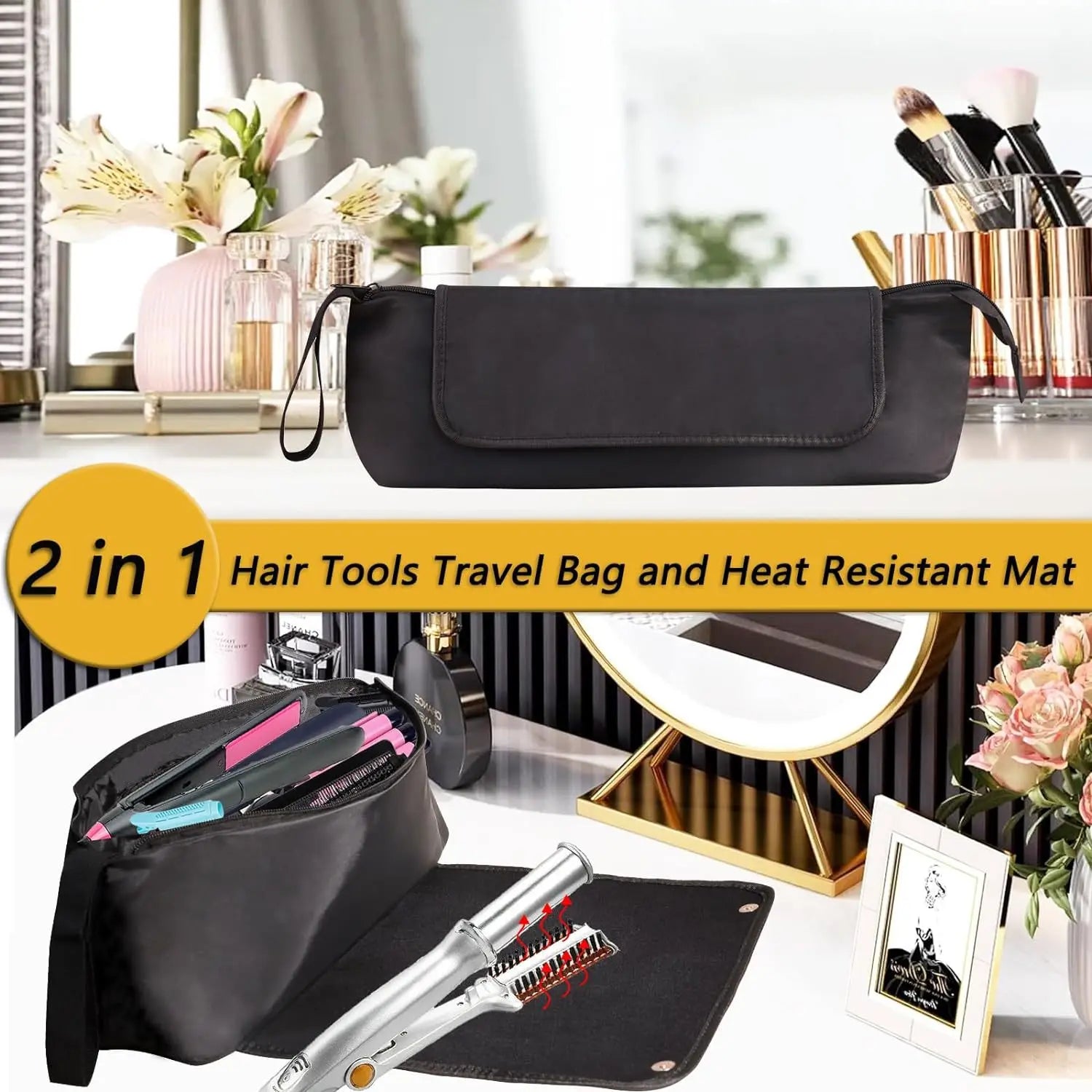 Portable Waterproof Travel Storage Bag For Hair Tools