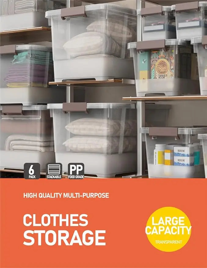 Plastic Clear Stackable Storage Bin