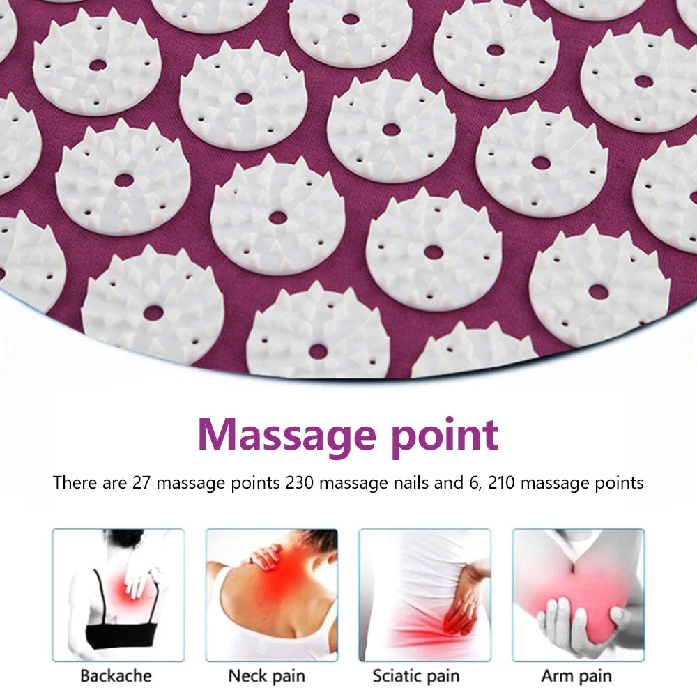 acupressure yoga mat massage cushion pillowacupressure yoga mat massag