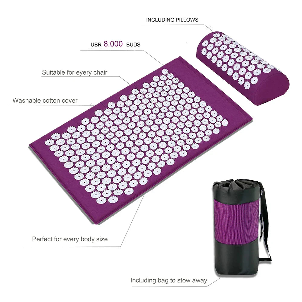 acupressure yoga mat massage cushion pillowacupressure yoga mat massag