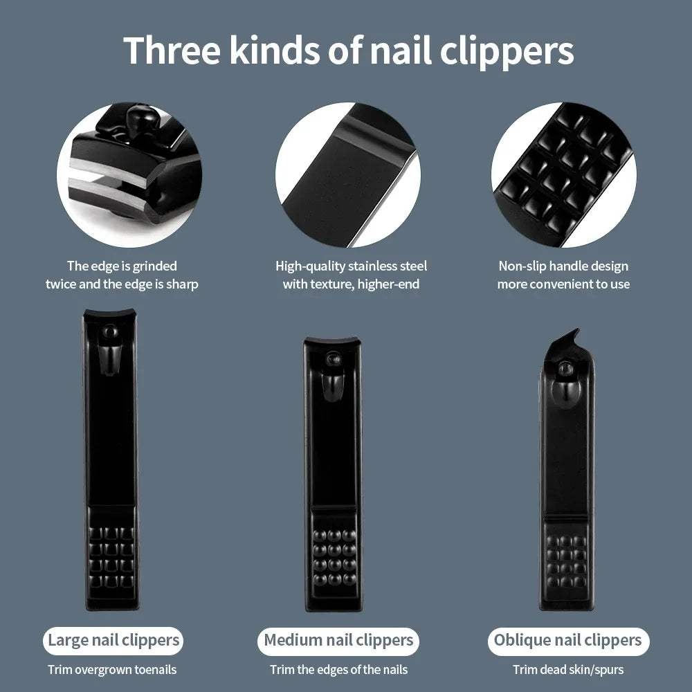 Black Nail Clipper Set Tool
