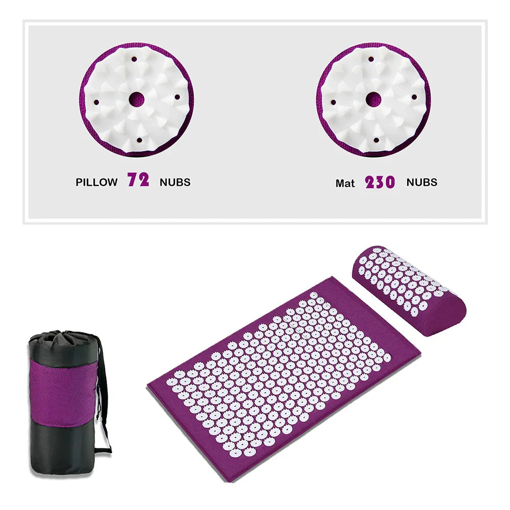 acupressure yoga mat massage cushion pillowacupressure yoga mat massag
