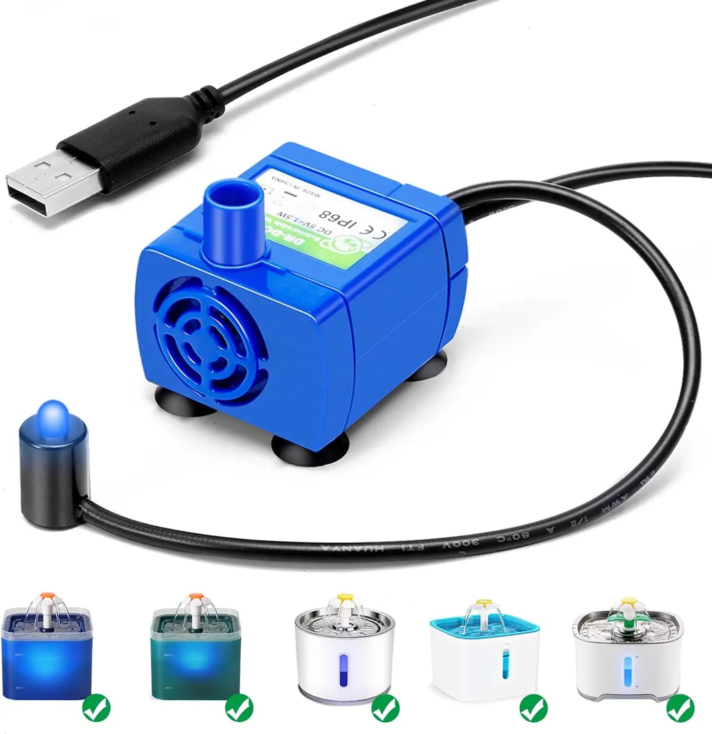 led light pet water fountainled light pet water fountainled light pet