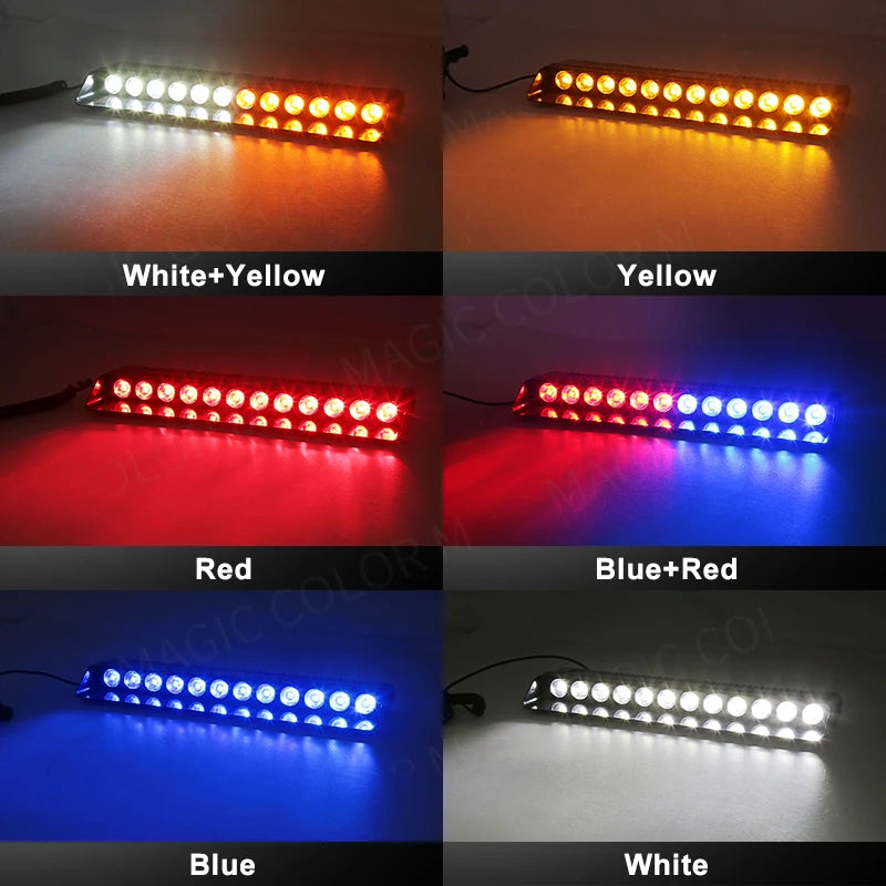 12 LED Car Strobe Light Flash Warning Signal Waterproof