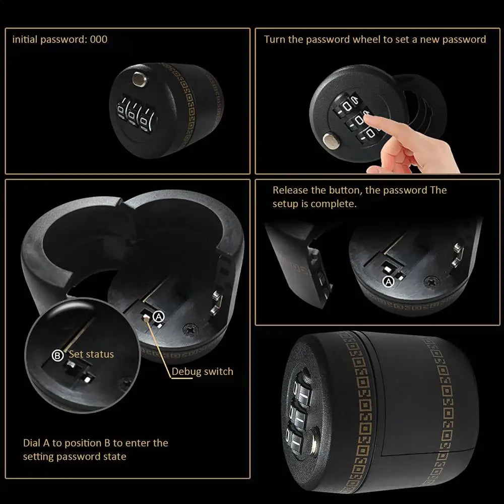 Bottle lock digital password