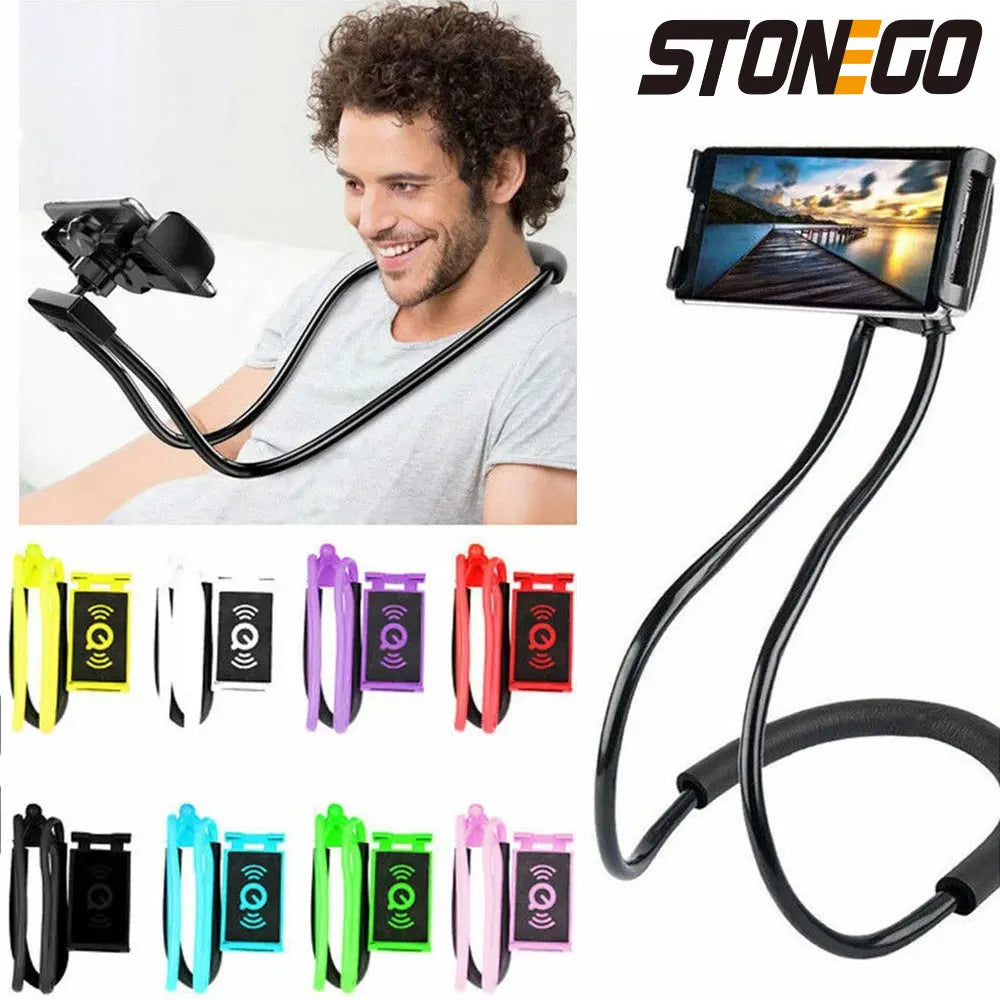 Mobile Phone Holder Hanging Neck Adjustable 360 Degree