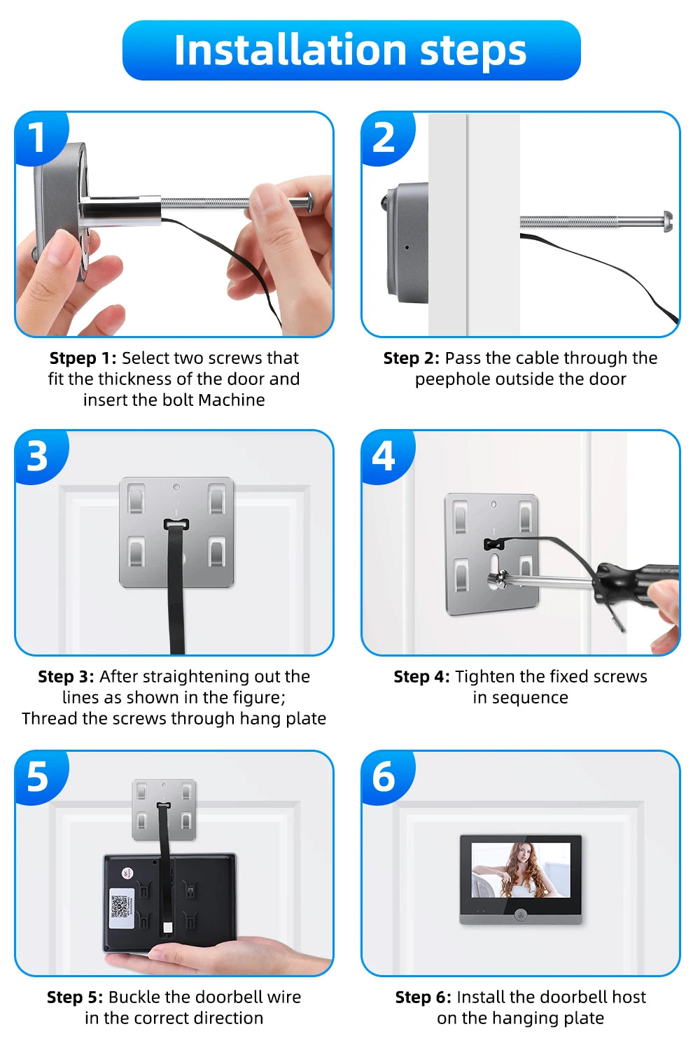 LCD Video Doorbell Intercom