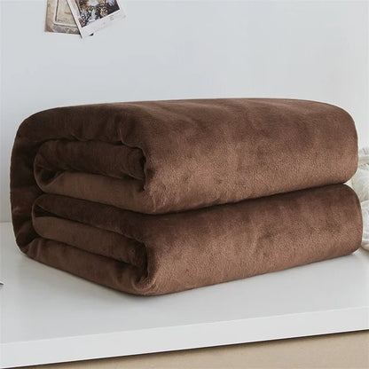 Soft Sofa Cover Bedspread Blue Black Coral Fleece Plush Blankets For Beds