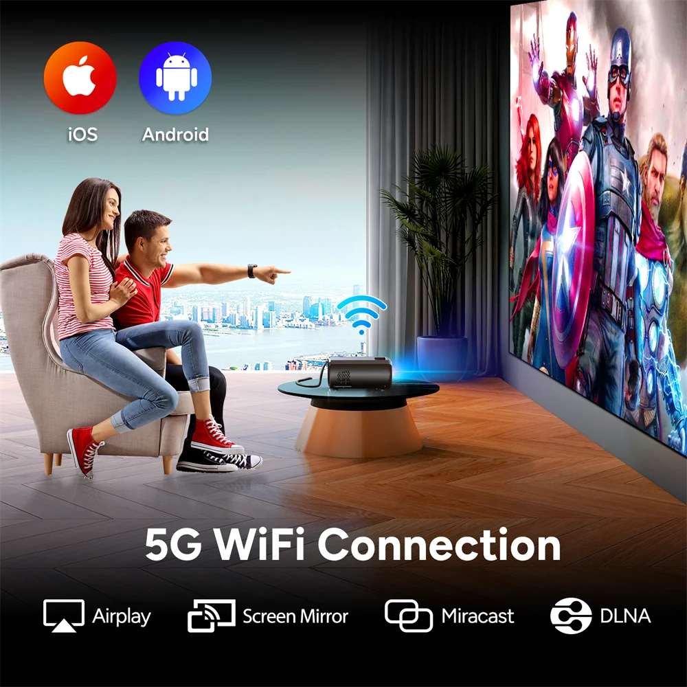 Portable 5G WIFI Projector