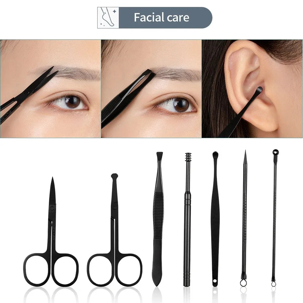 Black Nail Clipper Set Tool