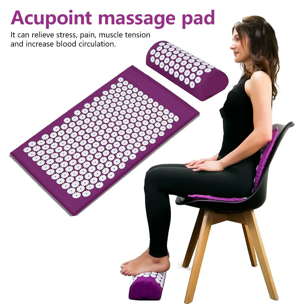 acupressure yoga mat massage cushion pillowacupressure yoga mat massag